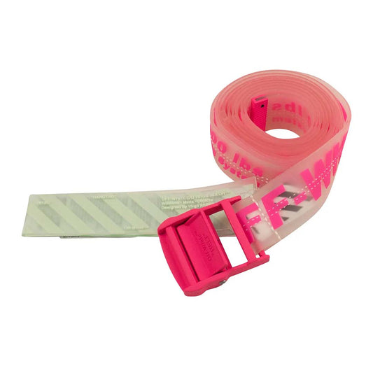 Off-White Rubber Belt Transparent Pink