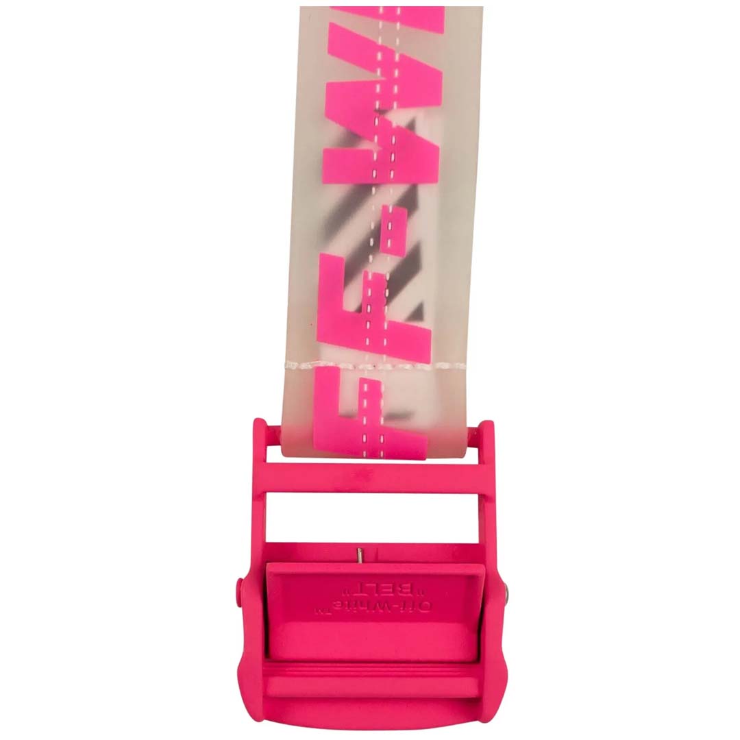 Off-White Rubber Belt Transparent Pink