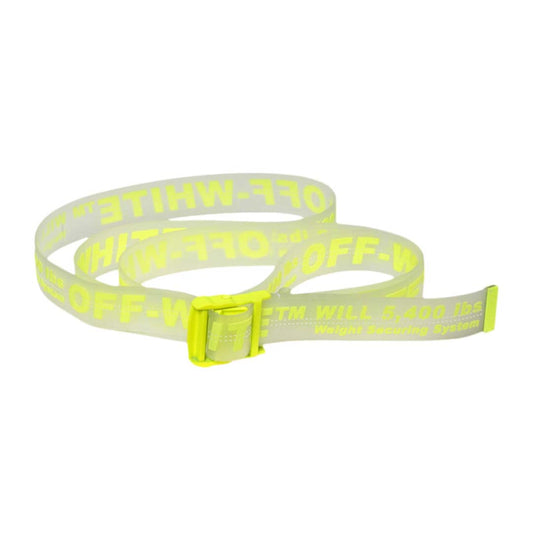 Off-White Rubber Belt Transparent Yellow