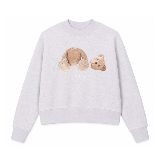 Palm Angels KIDS Bear Crewneck Melange Grey
