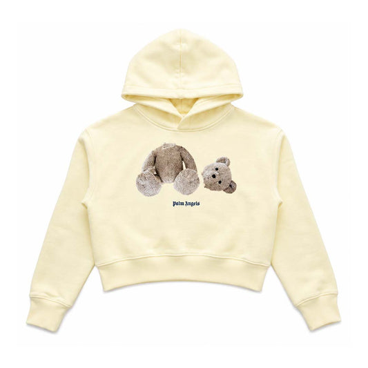Palm Angels KIDS Bear Hoodie Yellow Brown