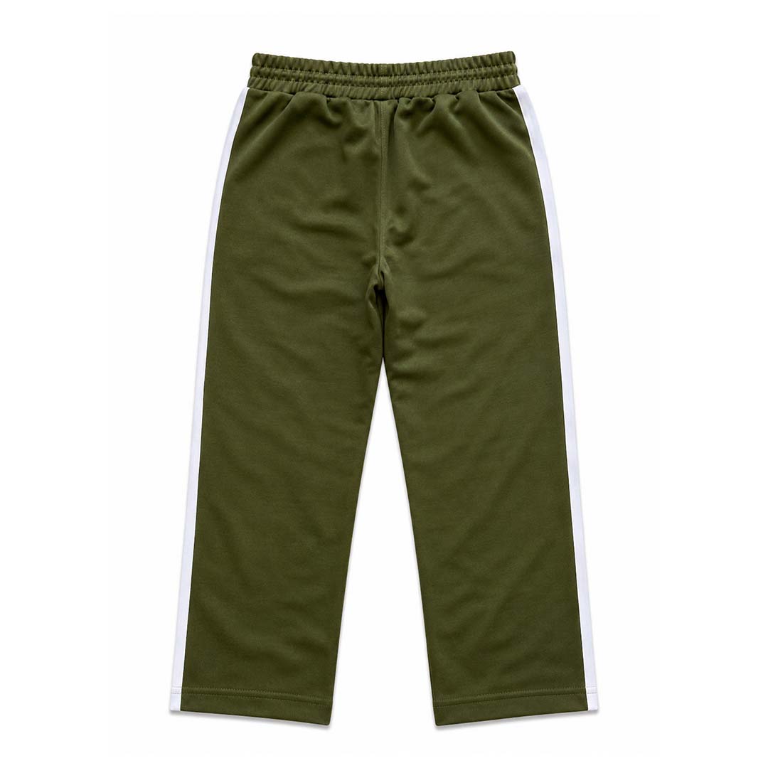Palm Angels KIDS Classic Logo Track Pants Military Green White