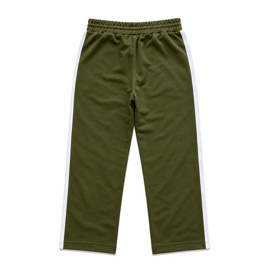 Palm Angels KIDS Classic Logo Track Pants Military Green White