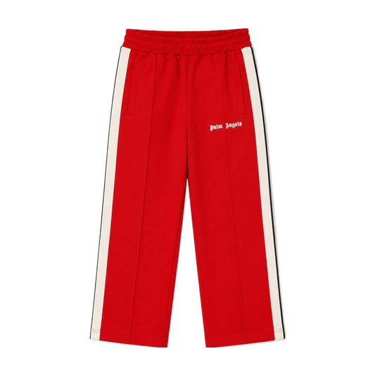 Palm Angels KIDS Classic Logo Track Pants Red White Black