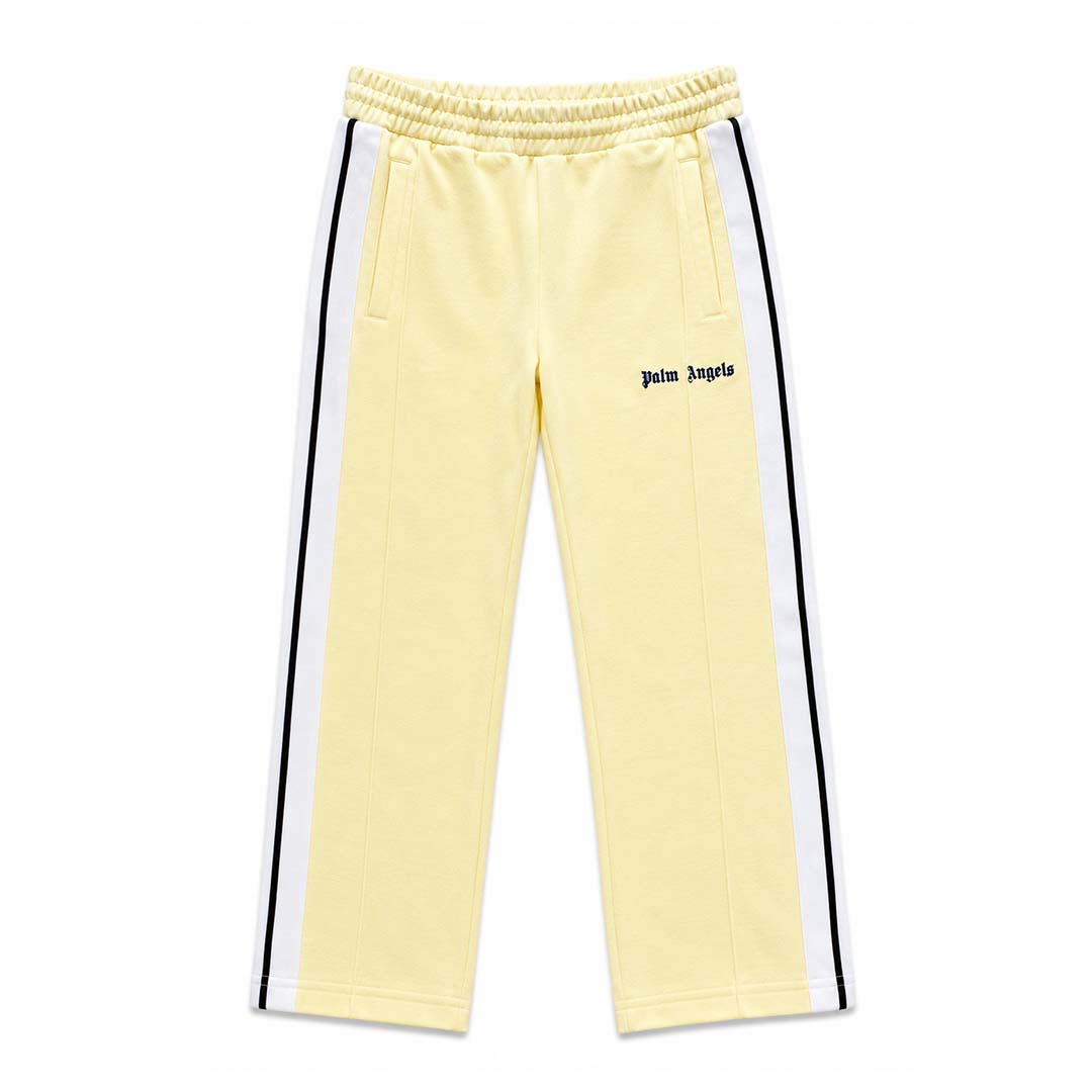 Palm Angels KIDS Classic Logo Track Pants Yellow Navy
