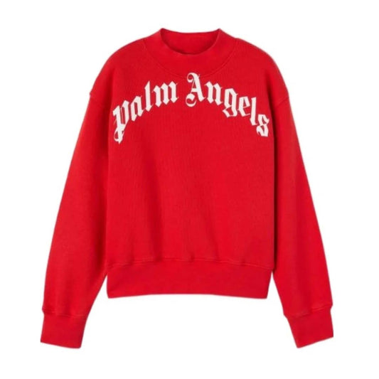 Palm Angels KIDS Classic Over Logo Crewneck Red White