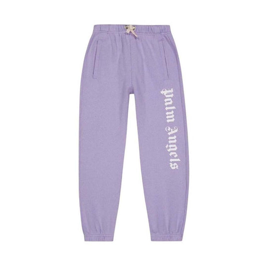 Palm Angels KIDS Classic Over Logo Jogging Sweatpants Lilac White