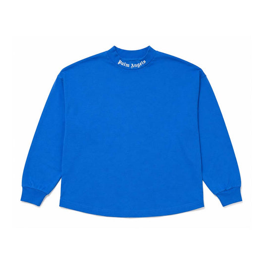 Palm Angels KIDS Classic Over Logo Tee L/S Blue White