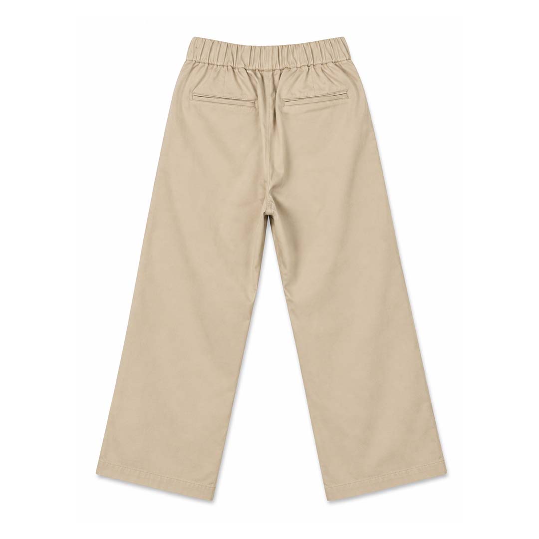 Palm Angels KIDS Drill Pants Beige Navy Blue