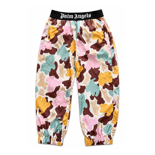 Palm Angels KIDS Husky Camo After Sport Pants Pink Blue Orange