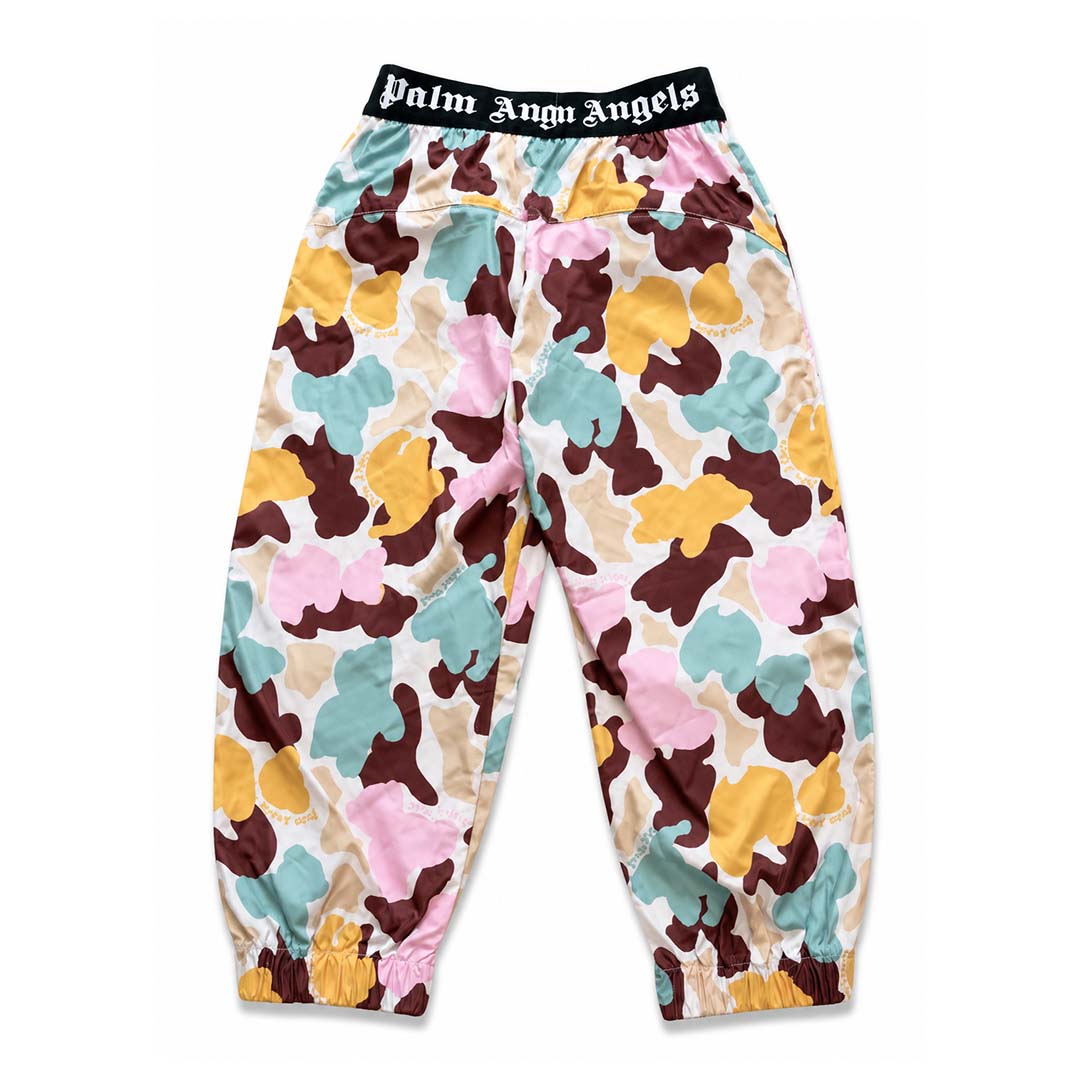 Palm Angels KIDS Husky Camo After Sport Pants Pink Blue Orange