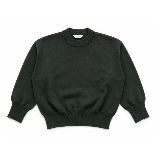 Palm Angels KIDS Logo Knit Sweater Military Green White