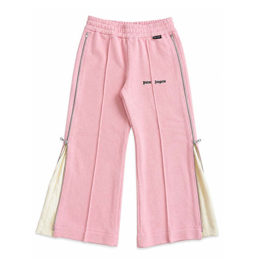 Palm Angels KIDS Pullout Zipper Pants Pink Yellow