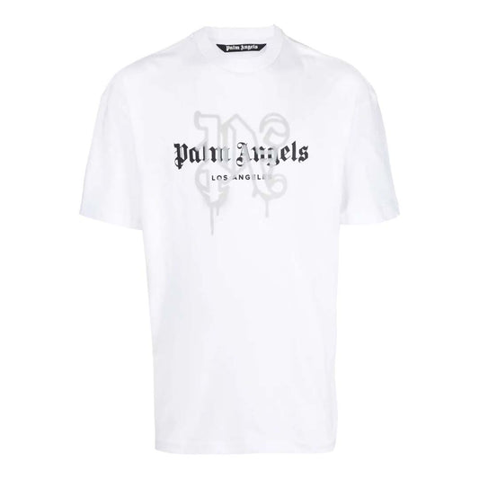 Palm Angels LA Monogram Spray Tee White