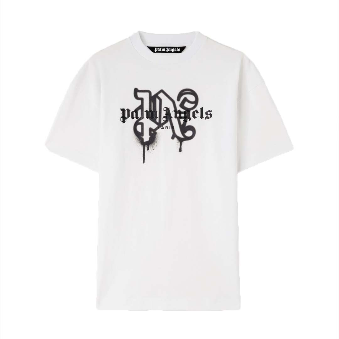 Palm Angels Paris Monogram Spray Tee White