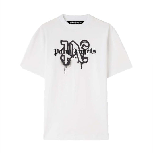 Palm Angels Paris Monogram Spray Tee White