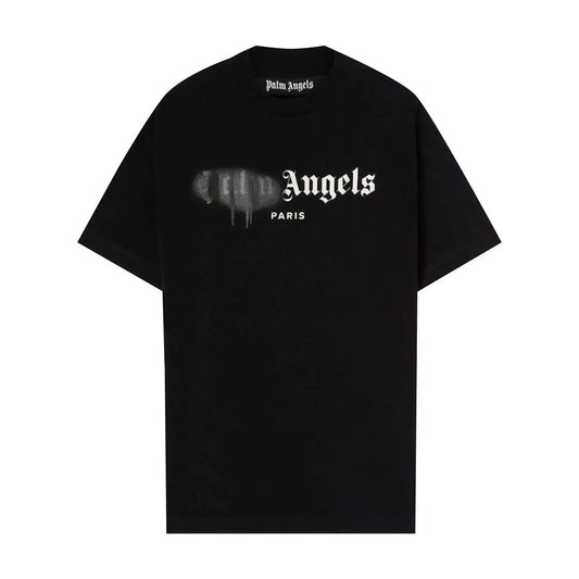 Palm Angels Paris Sprayed Logo Tee Black