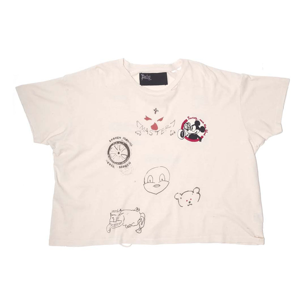 Paly Hollywood Signature Jersey Vintage Cream Tee