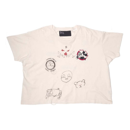 Paly Hollywood Signature Jersey Vintage Cream Tee