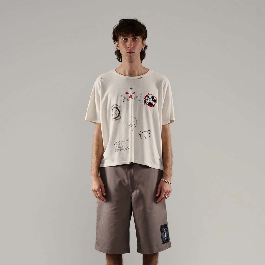 Paly Hollywood Signature Jersey Vintage Cream Tee