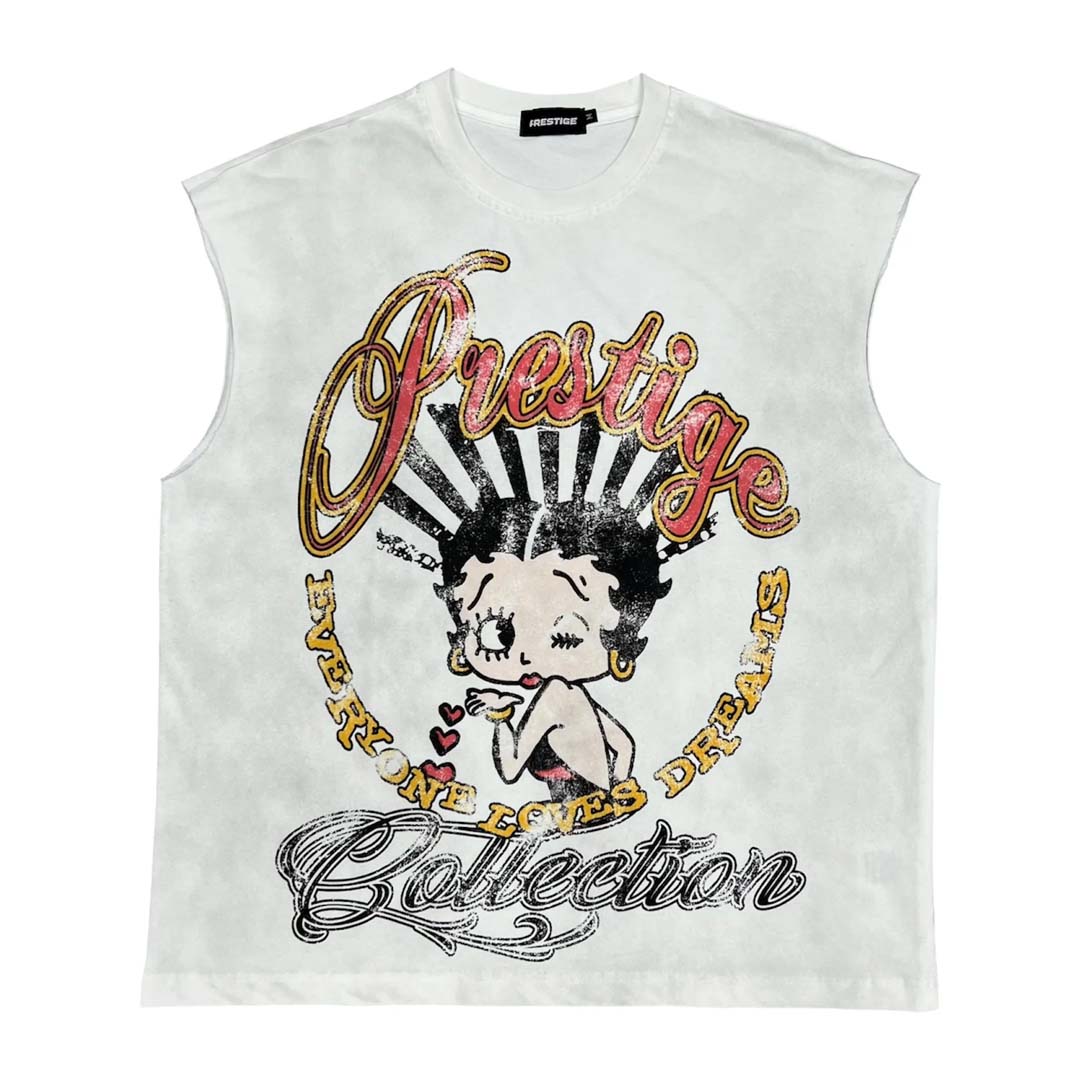 Prestige Betty Boo Sleeveless Tee White