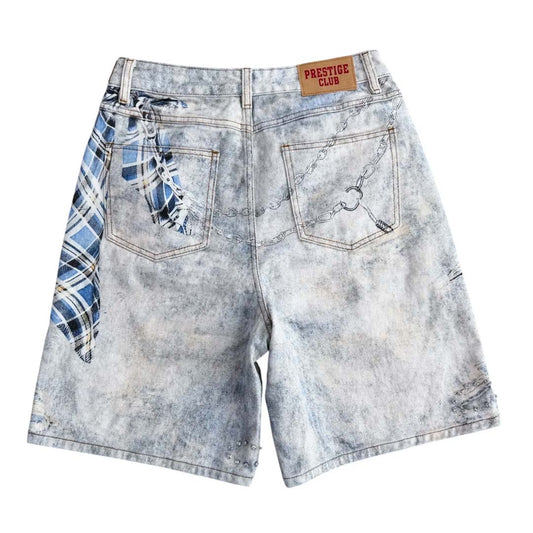 Prestige Club Blue Denim Shorts