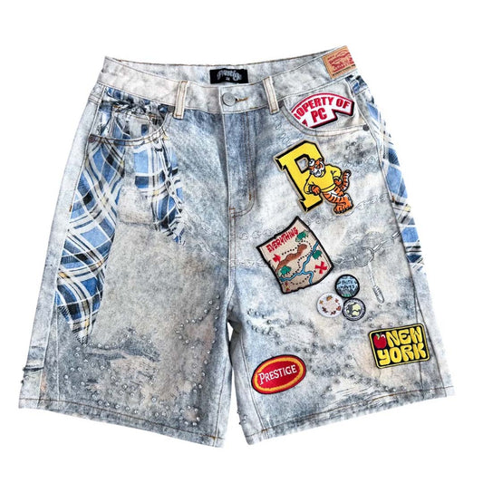 Prestige Club Blue Denim Shorts