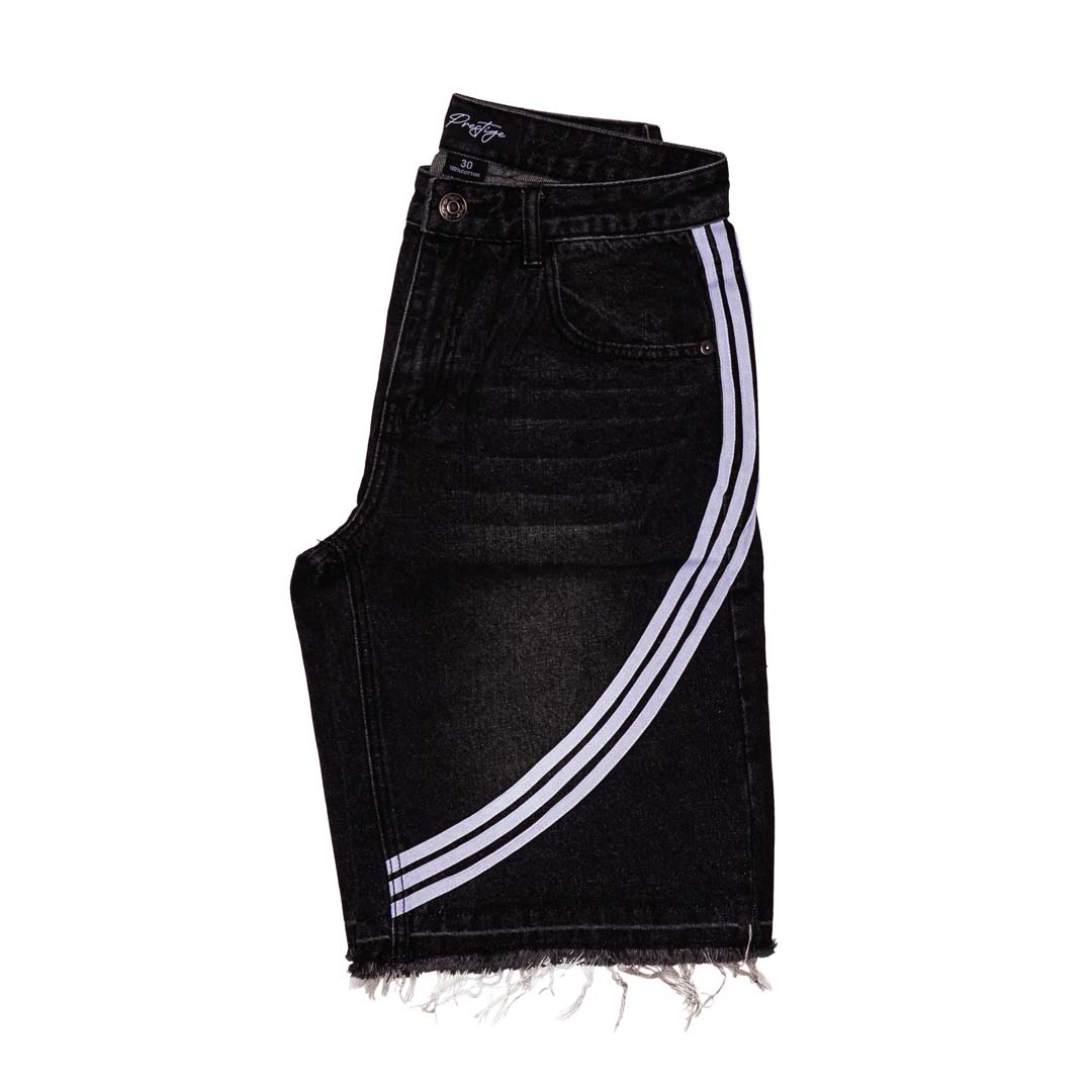 Prestige Taped Jean Shorts Black