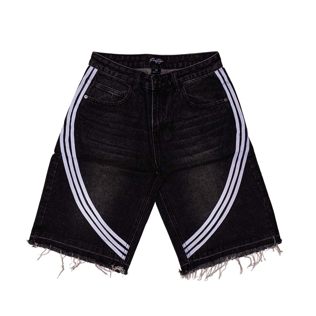 Prestige Taped Jean Shorts Black