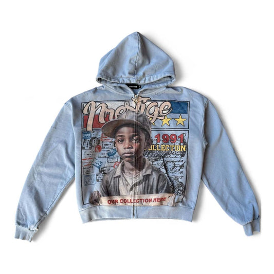 Prestige Young General Zip Up Hoodie Light Blue