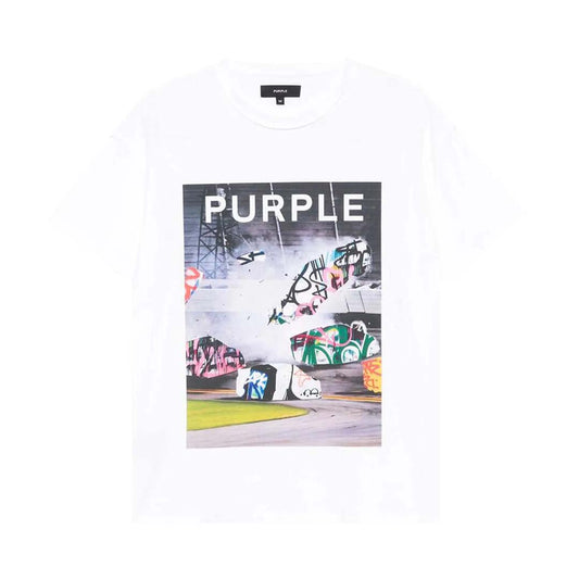 Purple Brand Cars Inside Out Brilliant White Tee