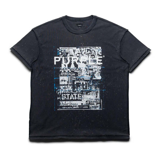 Purple Brand Inside Out Collage Black Tee