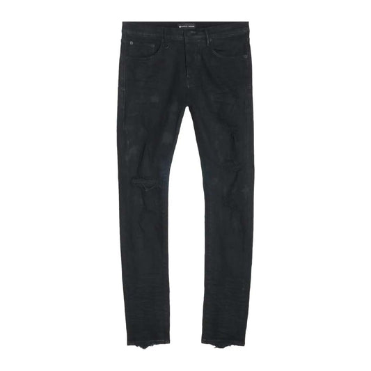 PURPLE BRAND Oil Spill Low Rise Skinny Jeans 'Black'