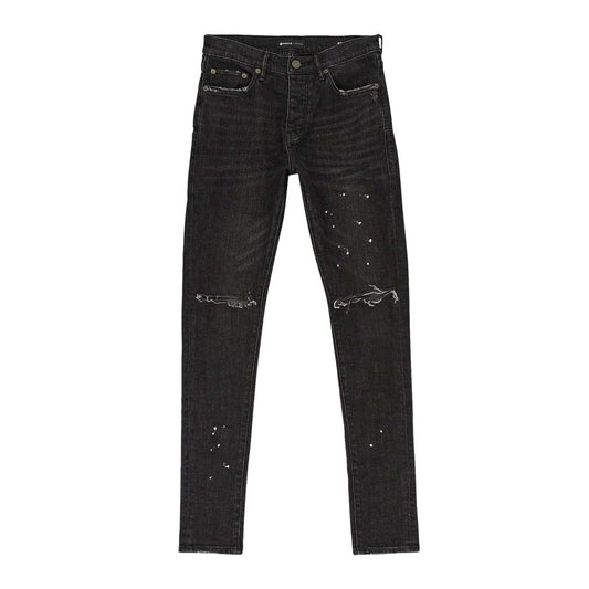PURPLE BRAND Over Spray Skinny Jeans 'Black'