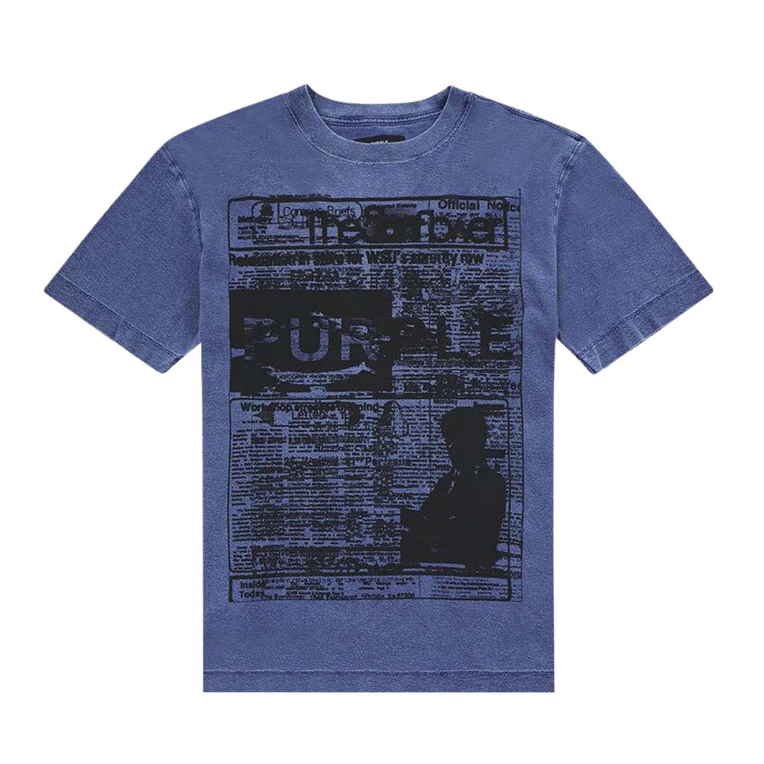 Purple Brand Textured Blue Tee