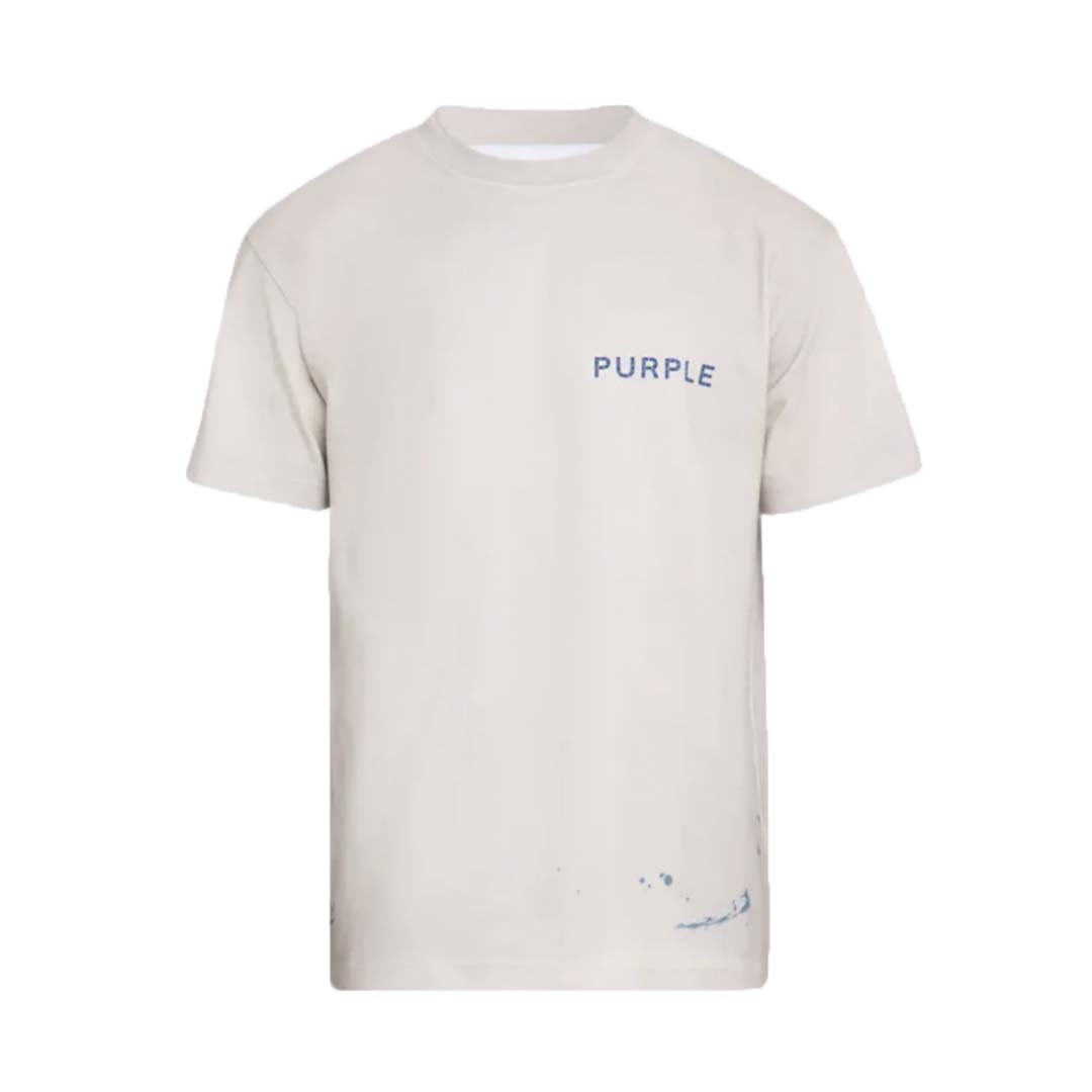 Purple Brand Wordmark Tee Khaki Blue