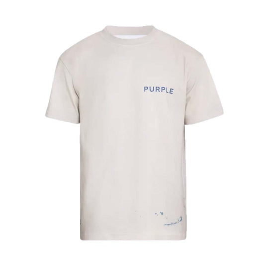 Purple Brand Wordmark Tee Khaki Blue