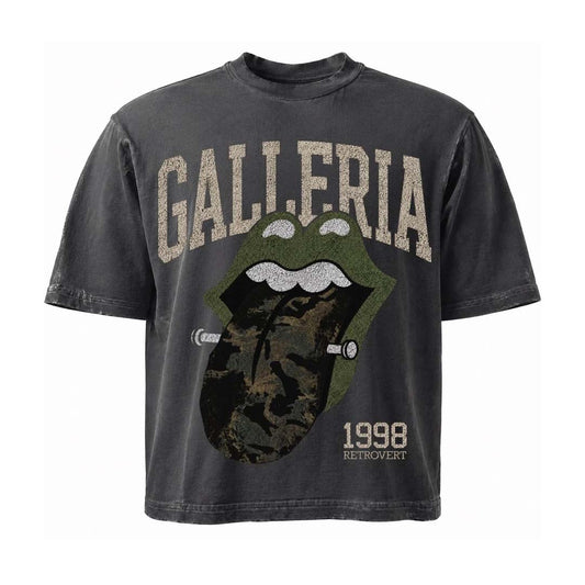 Retrovert Galleria Camo Tongue Tee Grey