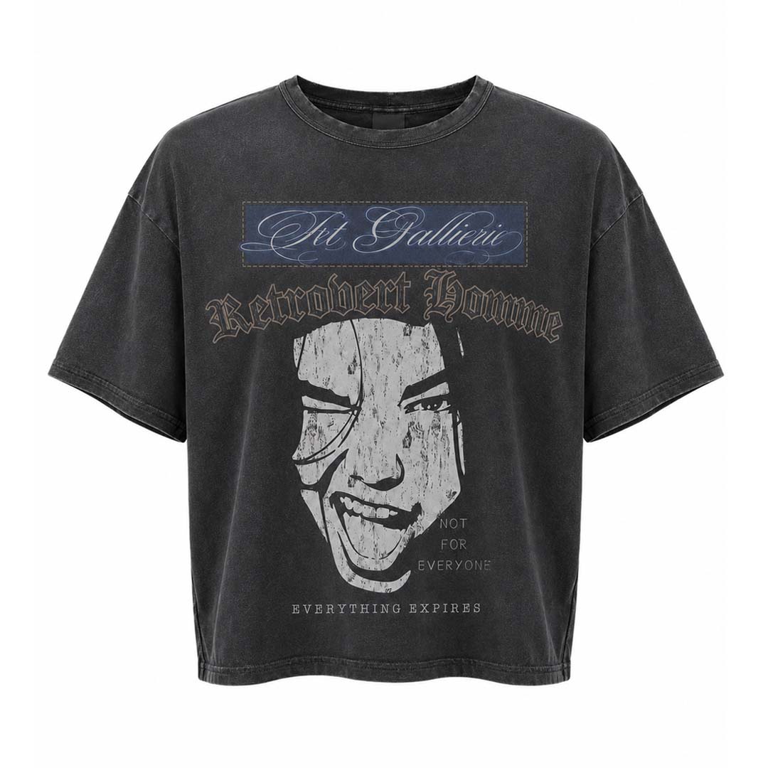 Retrovert Girls Cry Tee Grey