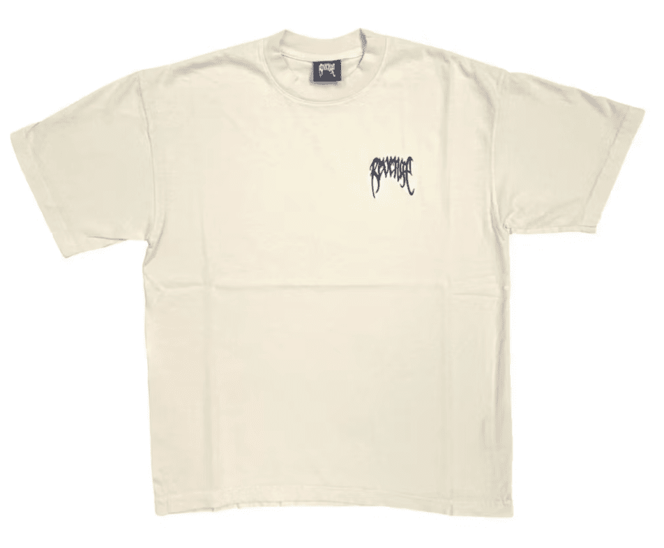 Revenge Cream Embroidered Tee