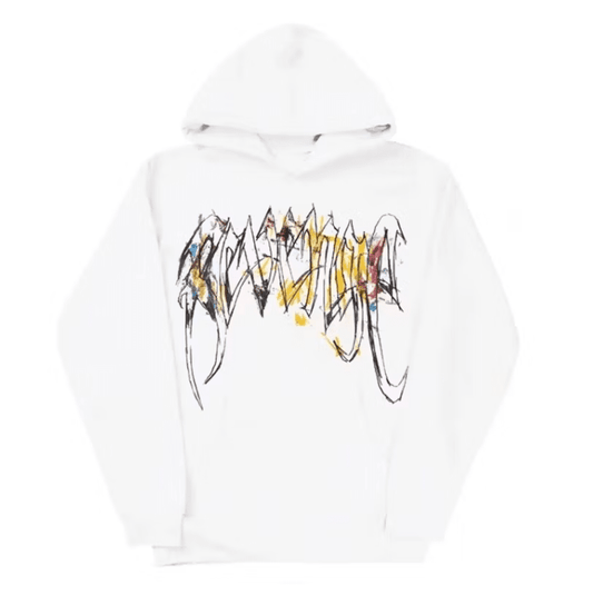 Revenge Durk Painting Hoodie White