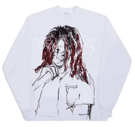 Revenge Trippie Redd Lightning LS White Tee