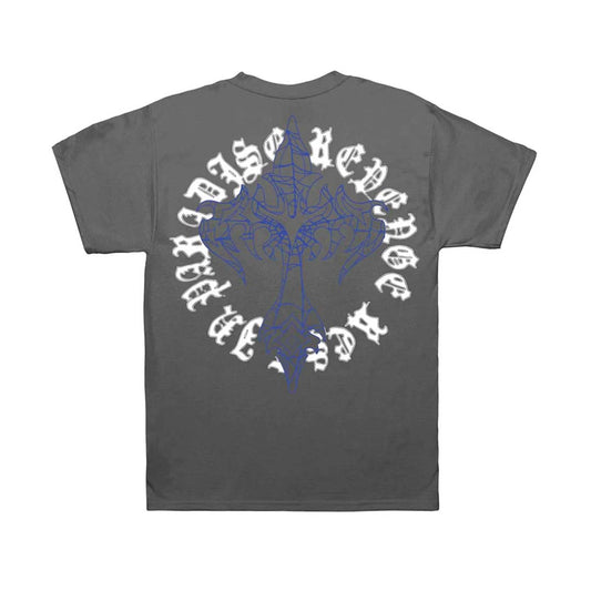 Revenge Web Cross Vintage Black Tee