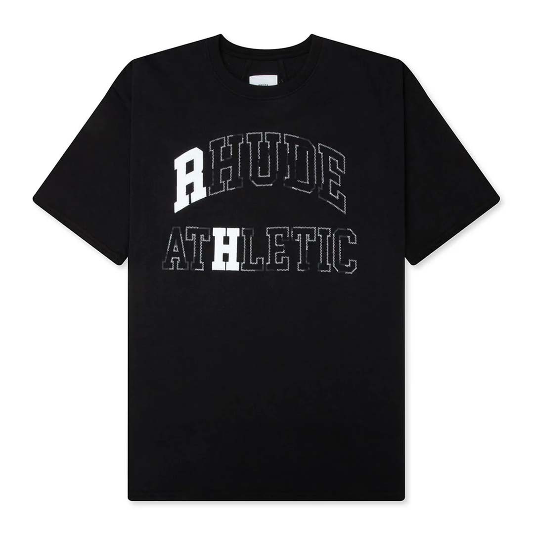Rhude Athletic Tee Vintage Black White