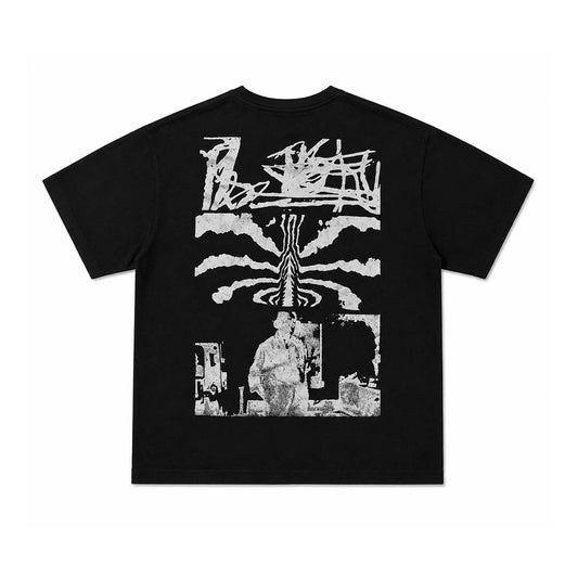 Rhude Stencil Knit Black White Tee