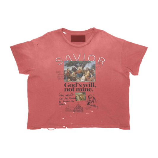 Righteous Savior Washed Red Tee