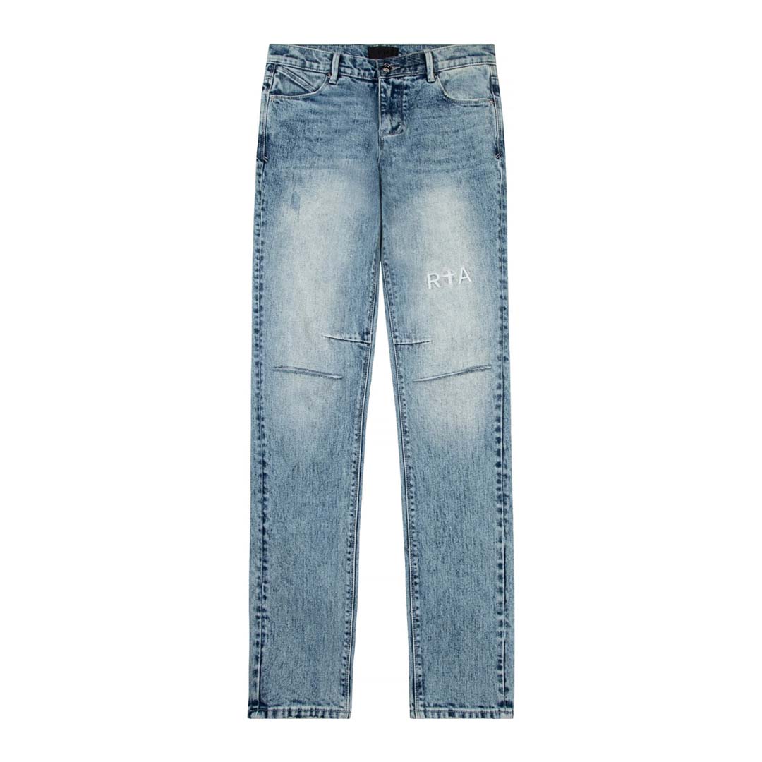 RtA Bryant Distressed Vintage Light Blue Jeans