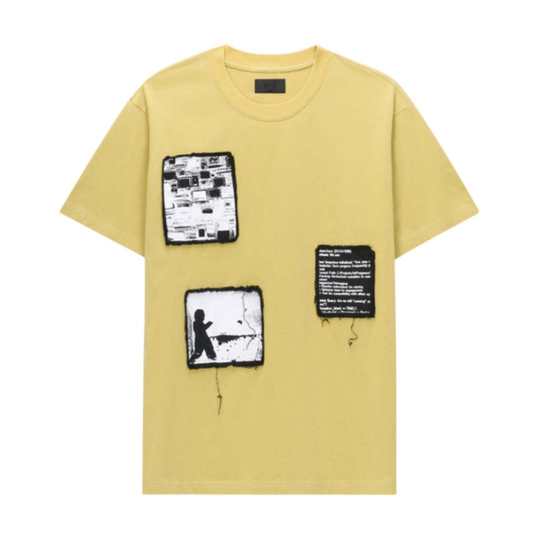 RtA Colin Sage Yellow Digital Patch Oversized Tee
