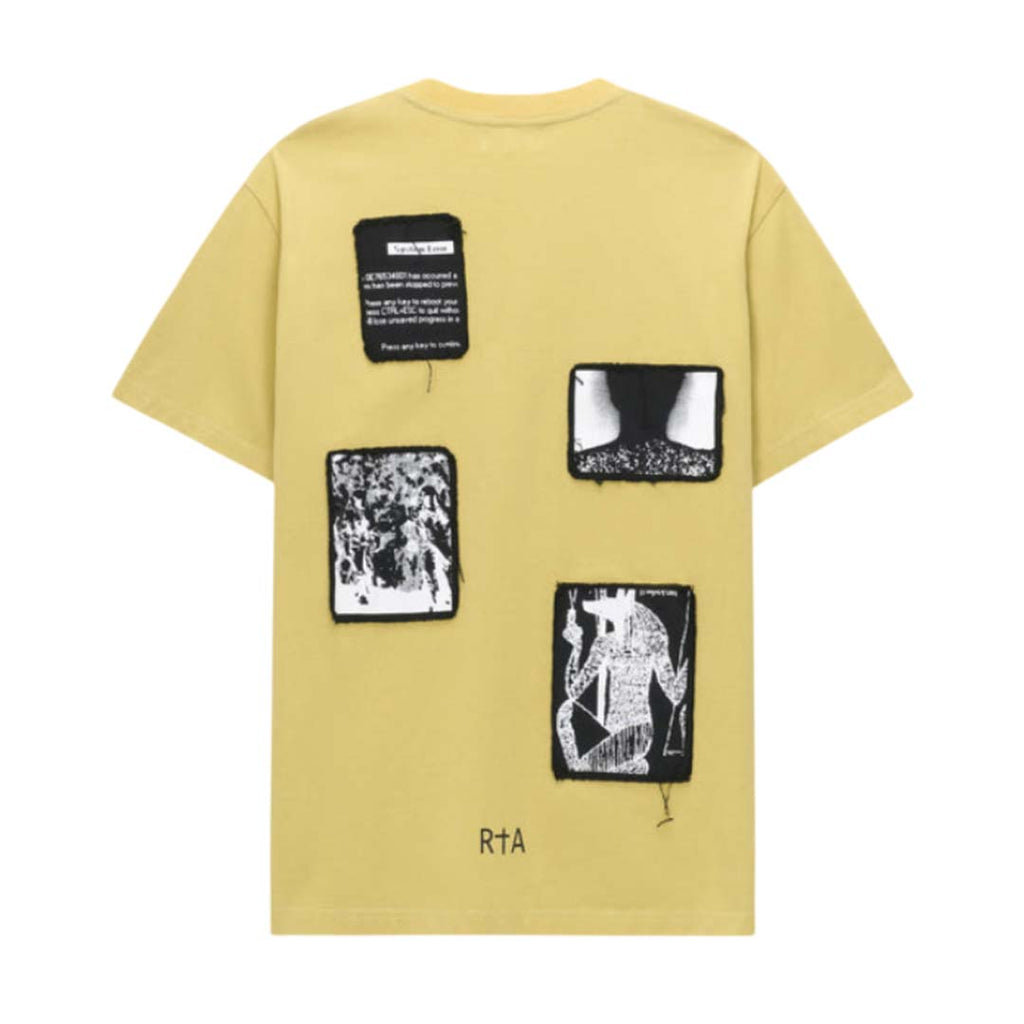 RtA Colin Sage Yellow Digital Patch Oversized Tee