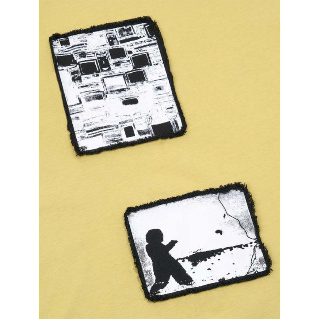 RtA Colin Sage Yellow Digital Patch Oversized Tee